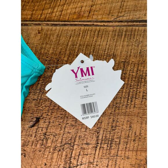 NWT Womens YMI Turquoise "Secretly" A Mermaid" One Piece Swim Suit Size Large - Picture 4 of 8